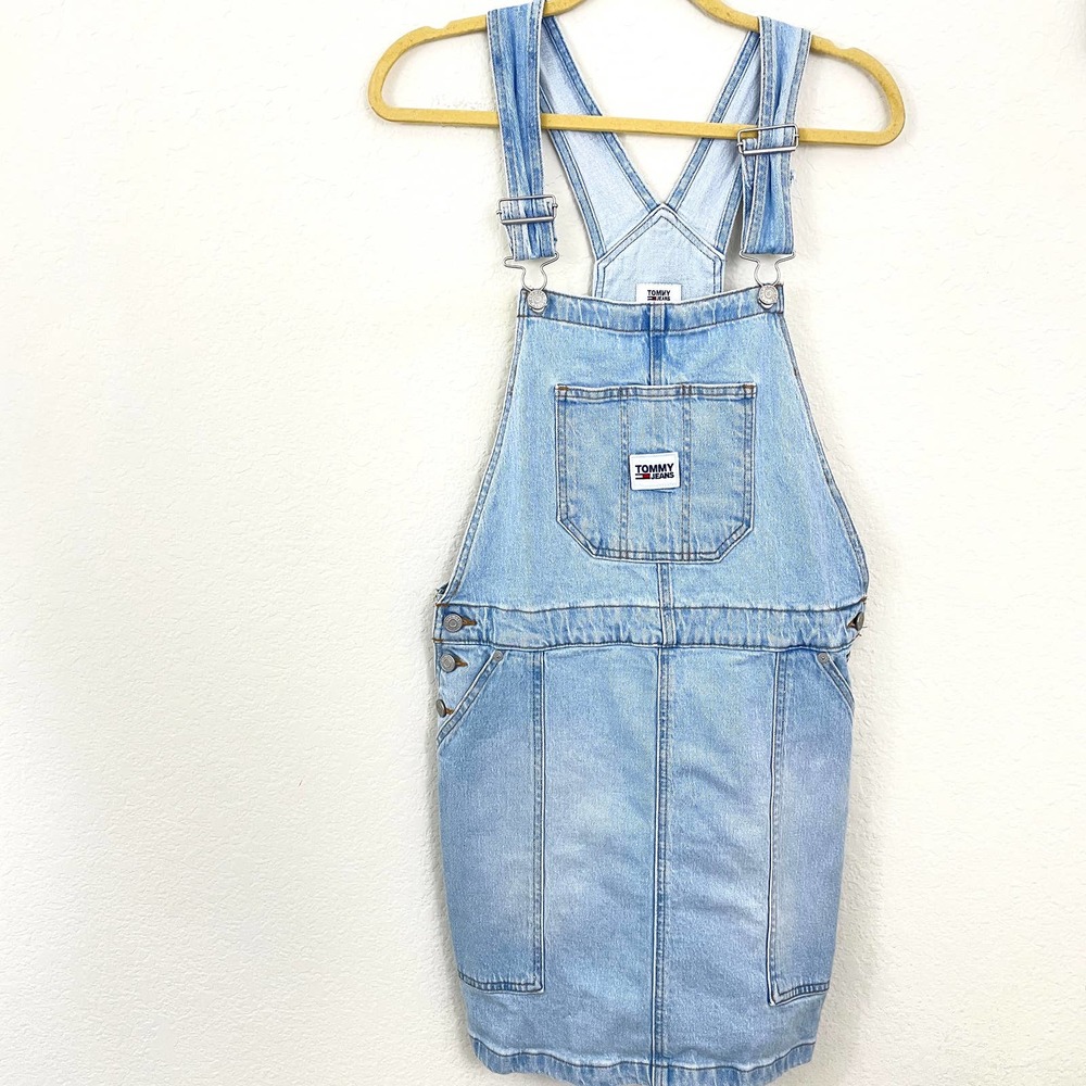 Tommy Hilfiger Light Blue Denim Overall Skirt